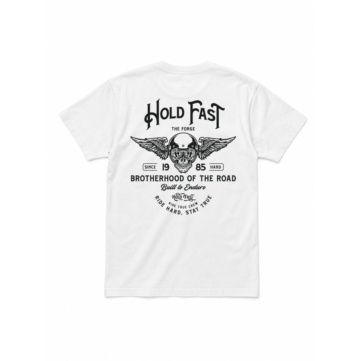 DROP 01 · HOLD FAST THE FORGE — PLAYERA HOMBRE