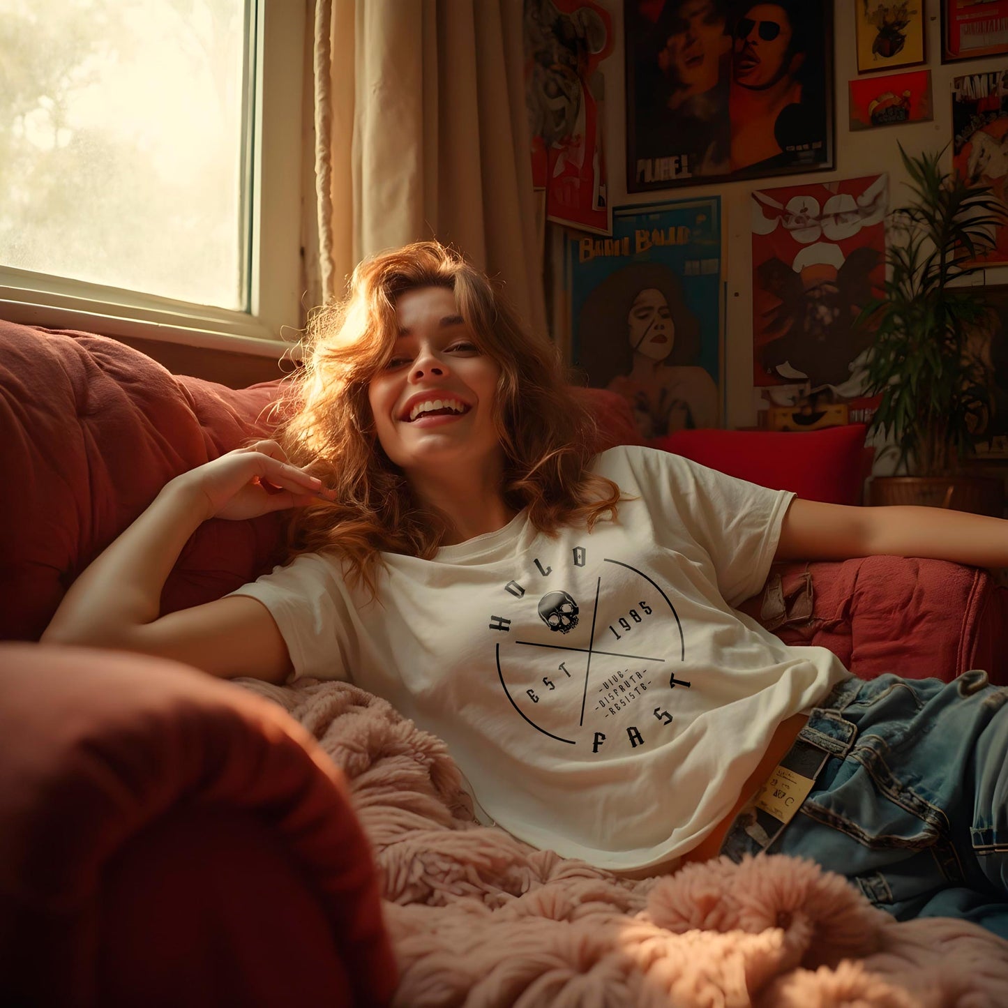 PLAYERA MANGA CORTA "HOLD FAST EST 1985" MUJER