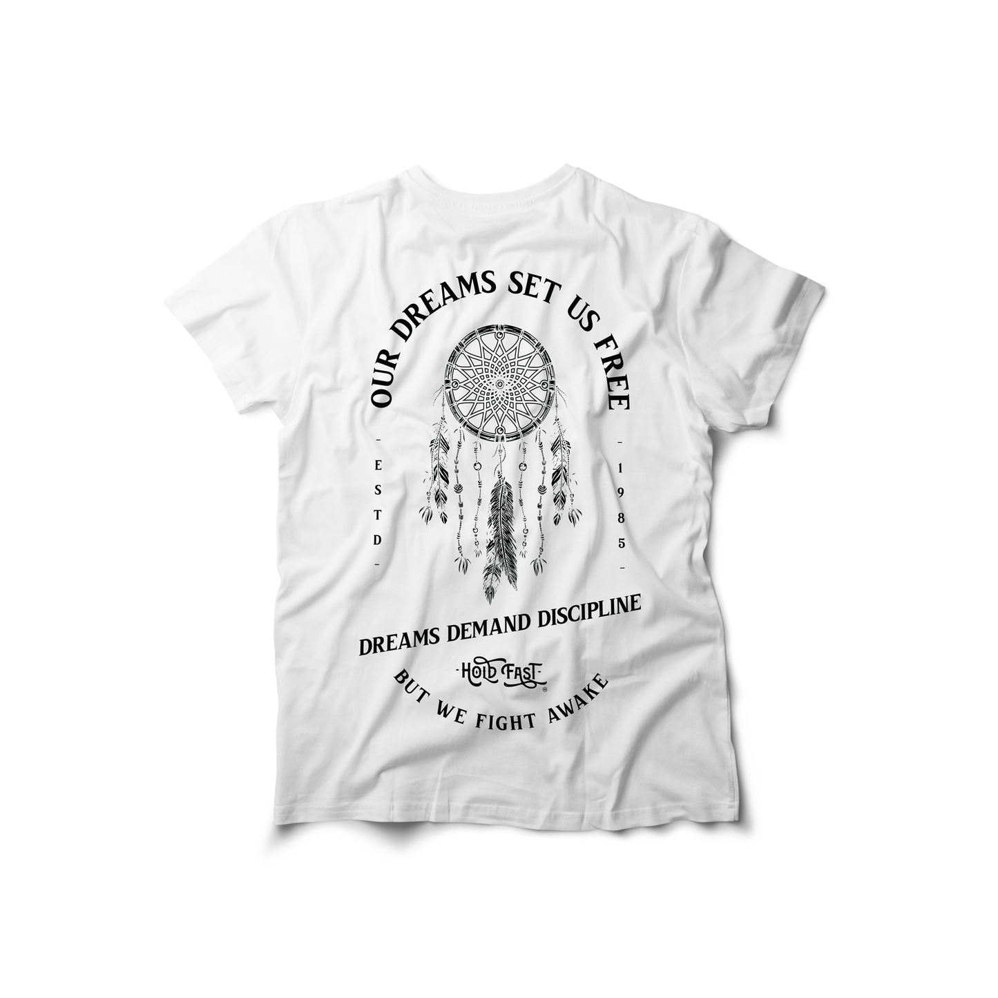 Playera Dreamcatcher mujer algodón blanco diseño Hold Fast