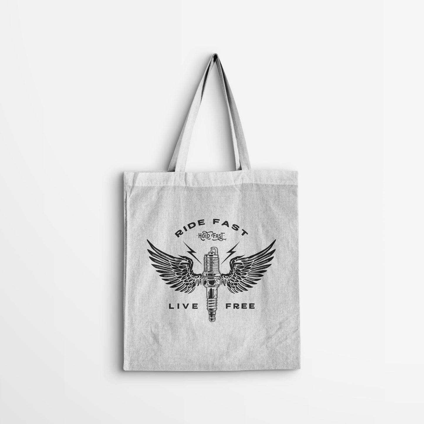 TOTE BAG "RIDE FAST LIVE FREE"