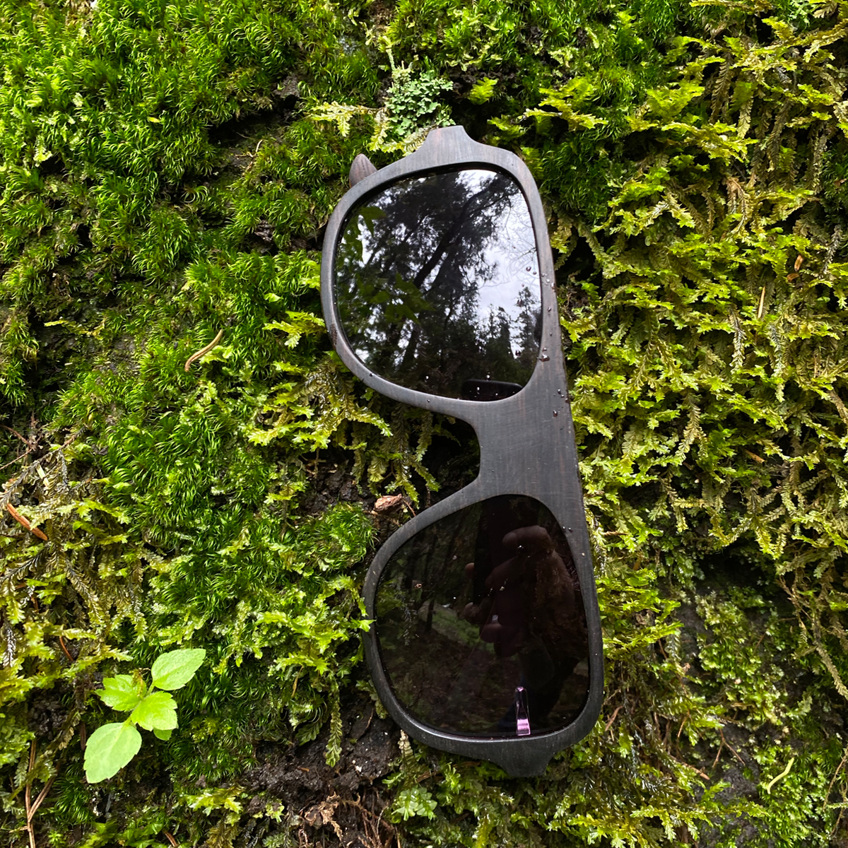 Lentes solares de madera de capas de ébano color negro con micas polarizadas color negro degradado. Actitud Intrépida. Te encanta arriesgarte y hacer cosas diferentes y extremas, no te conformas con poco. lentes Solares de Madera Aviador.
