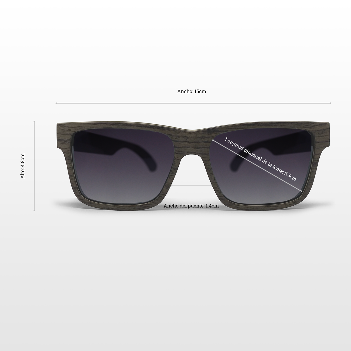 Lentes solares de madera chapada en nogal y arce con lentes grises polarizados. Actitud Optimista. Los clásicos nunca mueren porque disfrutas de la serenidad y de las cosas sin complicaciones. Lentes Solares de Madera Clásico.