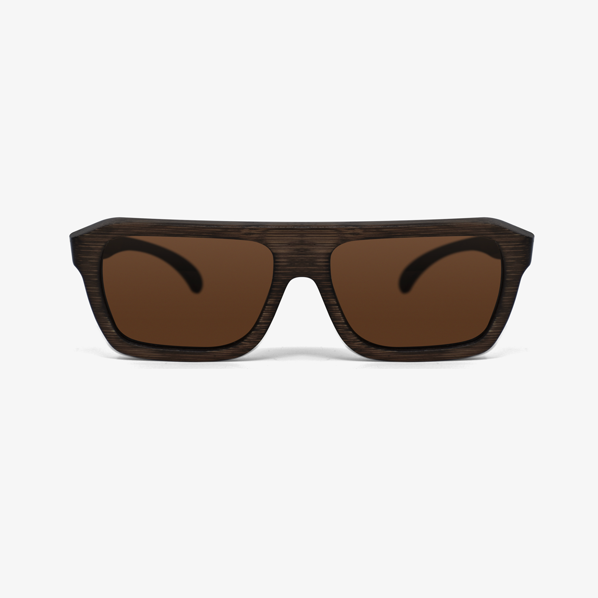 Lentes solares de bamboo color café con lentes polarizados color ambar. Actitud Relajada. Lo tuyo son los lugares con vista al mar, te encanta vivir nuevas experiencias solo o acompañado. Lentes Solares de Bambú Navegante.