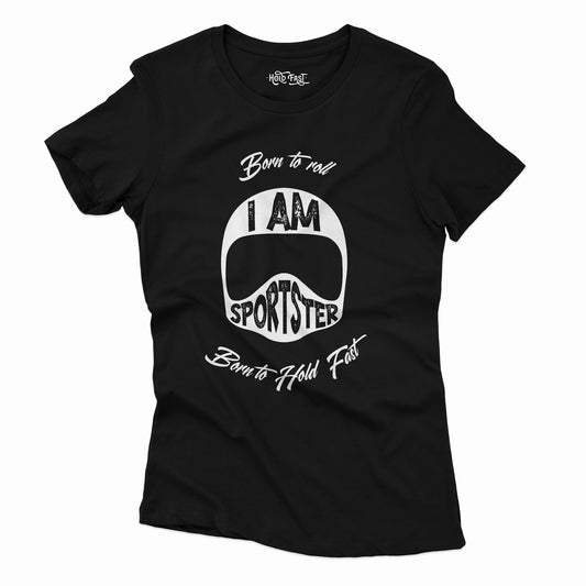 PLAYERA MANGA CORTA "BORN TO ROLL" MUJER