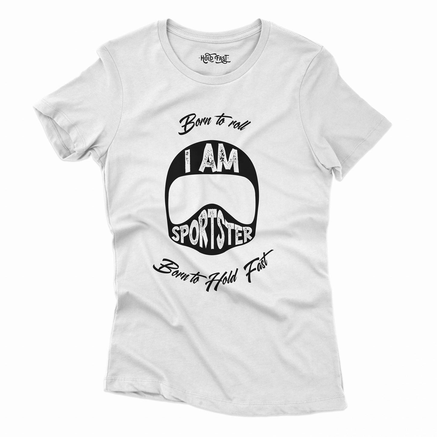 PLAYERA MANGA CORTA "BORN TO ROLL" MUJER