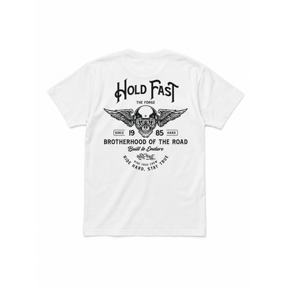 DROP 01 · HOLD FAST THE FORGE — PLAYERA HOMBRE