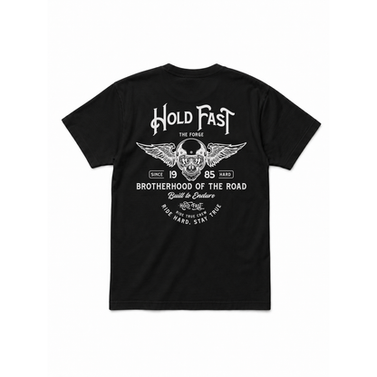 DROP 01 · HOLD FAST THE FORGE — PLAYERA HOMBRE