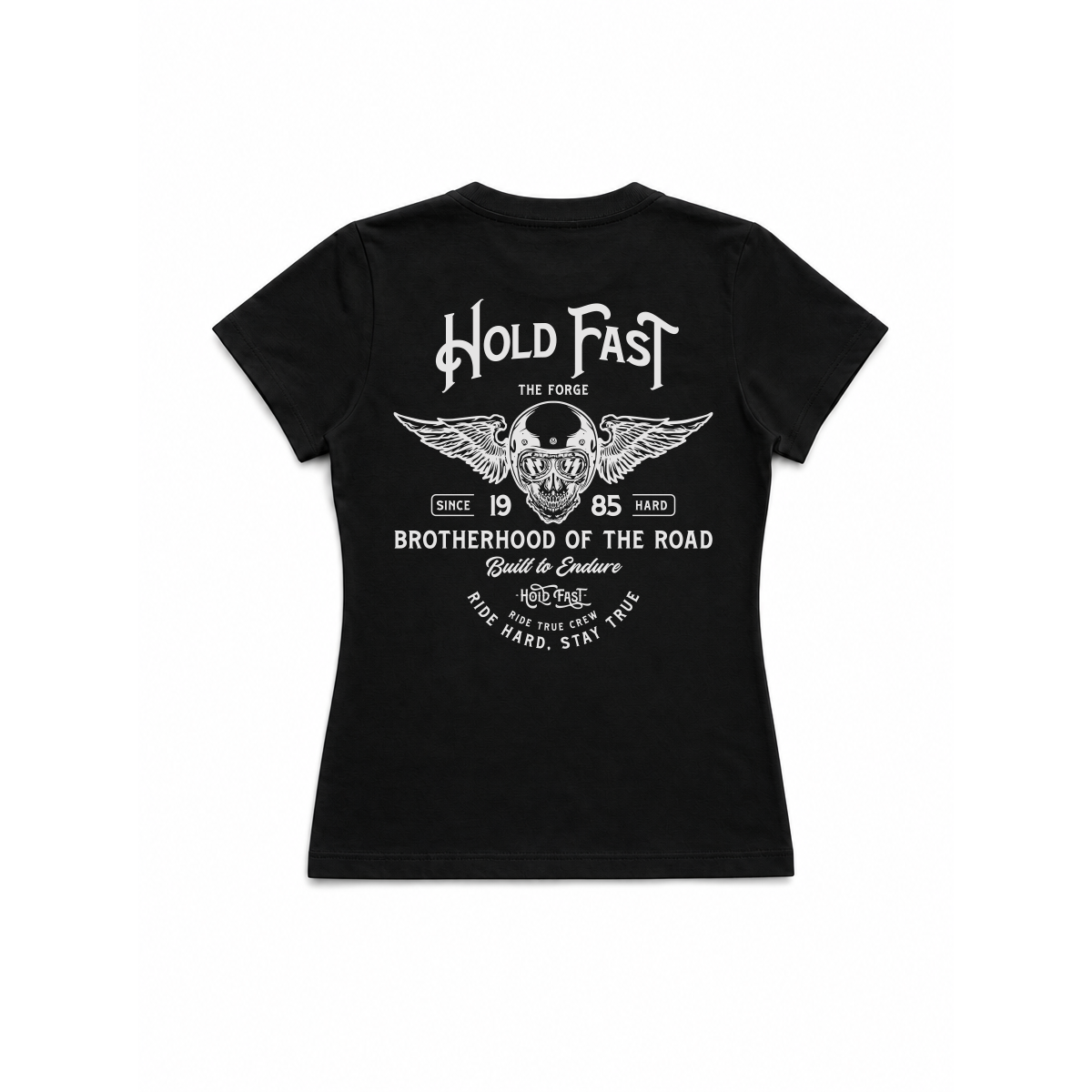 DROP 01 · HOLD FAST THE FORGE — PLAYERA MUJER