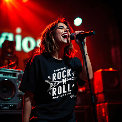 PLAYERA MANGA CORTA "CHOOSE ROCK" MUJER