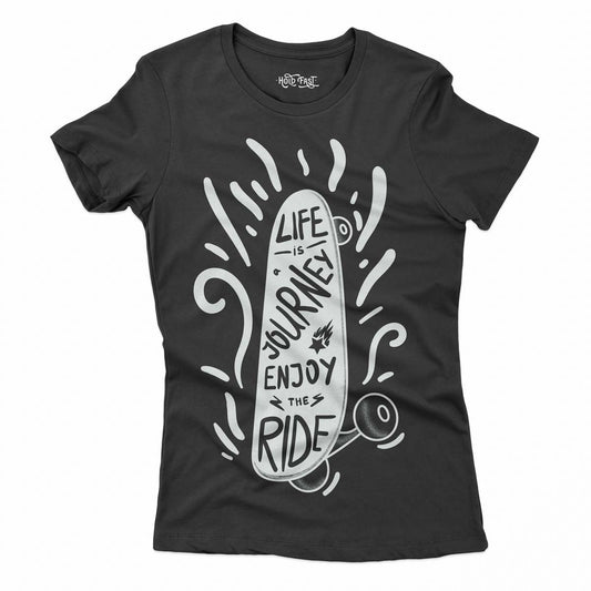 PLAYERA MANGA CORTA "ENJOY THE RIDE" MUJER