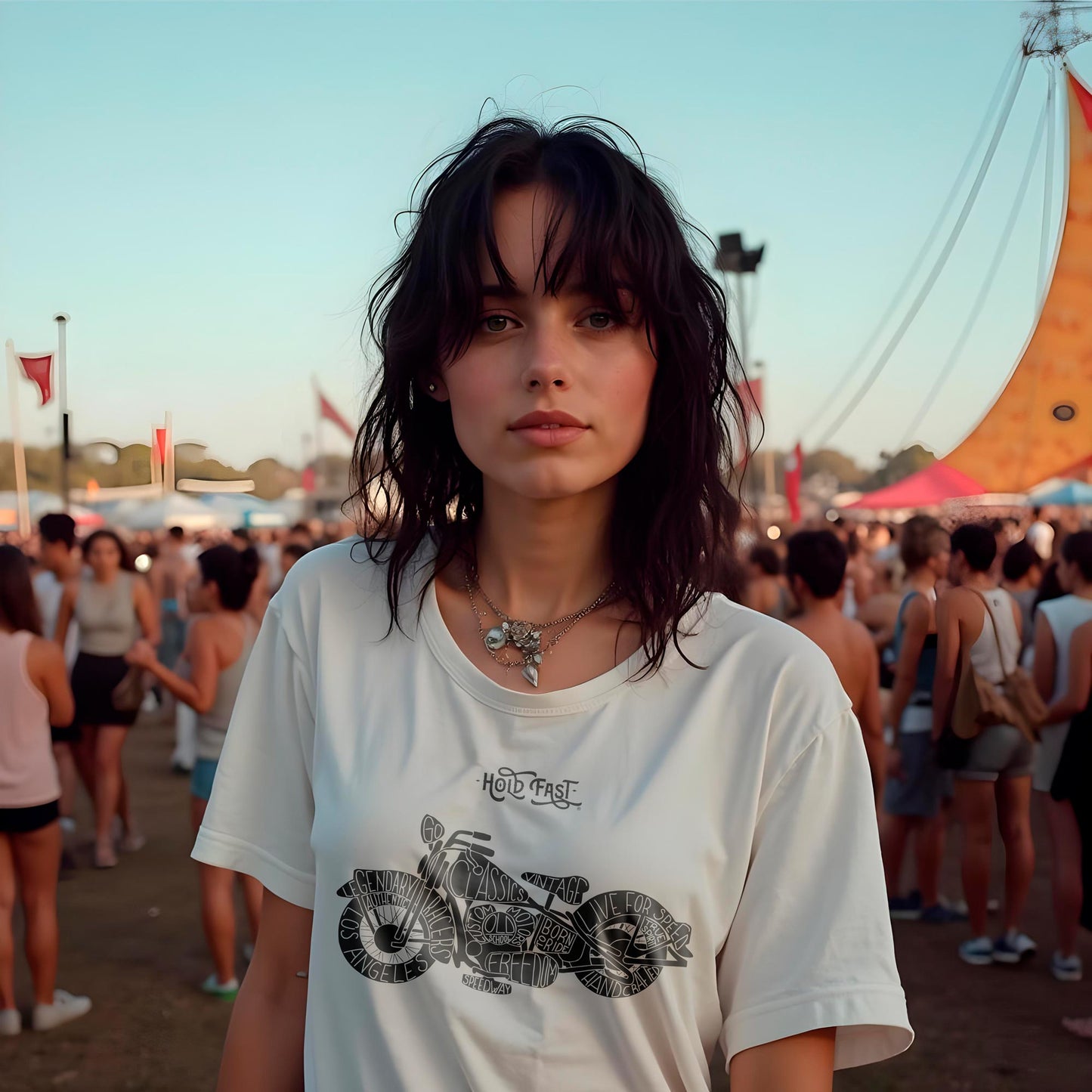 PLAYERA MANGA CORTA "LEGENDARY RACERS" MUJER