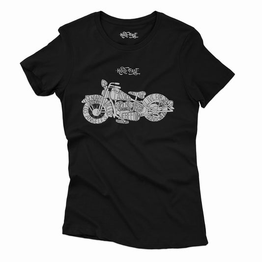 PLAYERA MANGA CORTA "LEGENDARY RACERS" MUJER