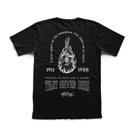 Playera Never Dies hombre algodón negro diseño Hold Fast