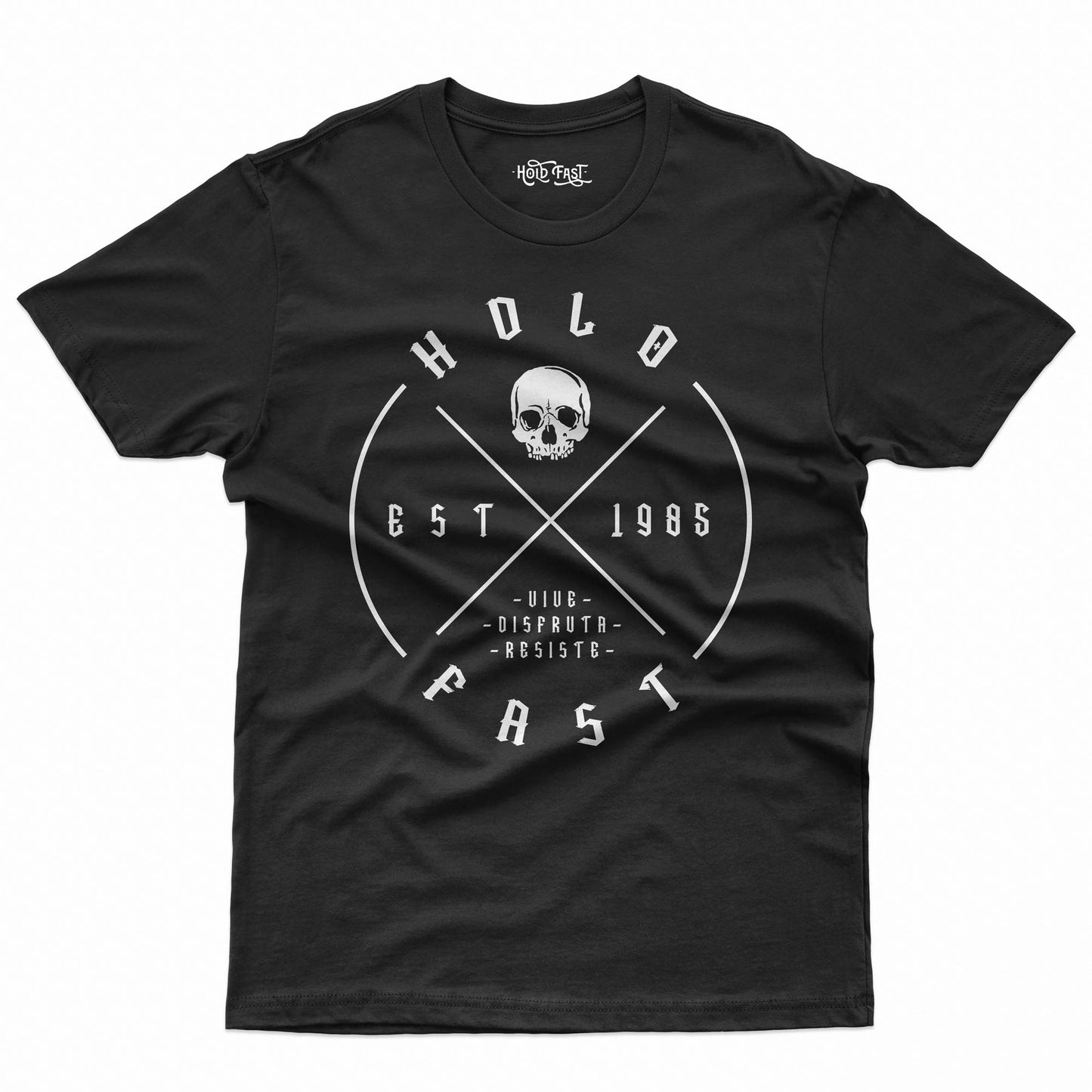 PLAYERA MANGA CORTA "HOLD FAST EST 1985" HOMBRE
