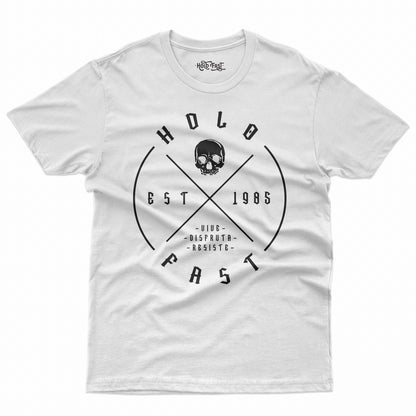 PLAYERA MANGA CORTA "HOLD FAST EST 1985" HOMBRE