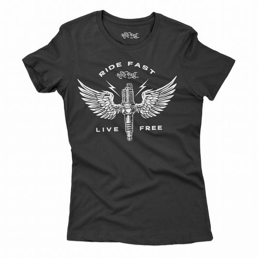 PLAYERA MANGA CORTA 2RIDE FAST LIVE FREE" MUJER
