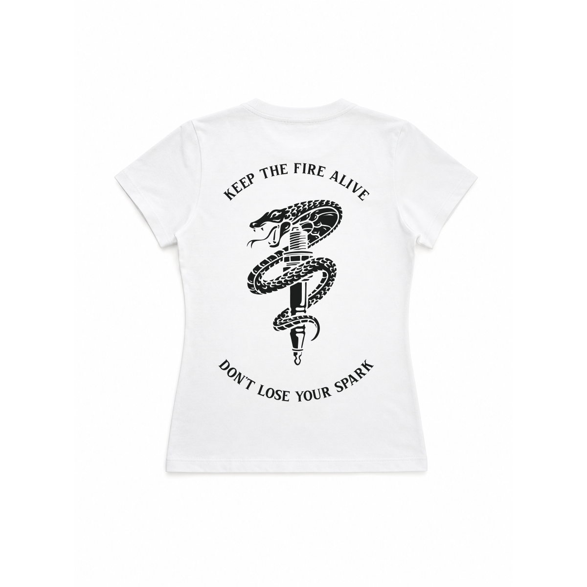 DROP 02 · DON'T LOSE YOUR SPARK — PLAYERA MUJER